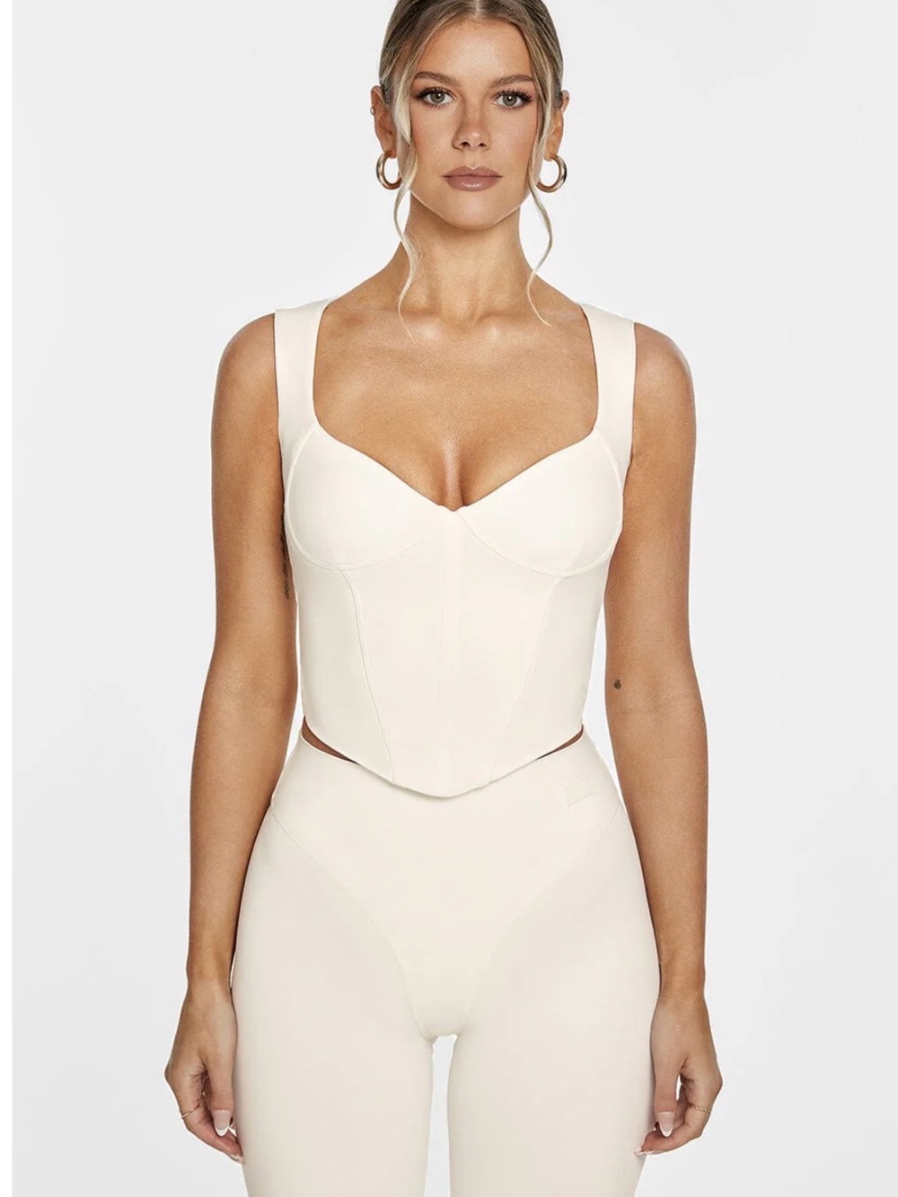 Body Butter Corset Tank Top in Ivory